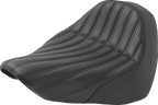 SADDLEMEN Knuckle Solo Seat - Ribbed - Black - FL/FX '18-'24 818-27-0023 — image 1