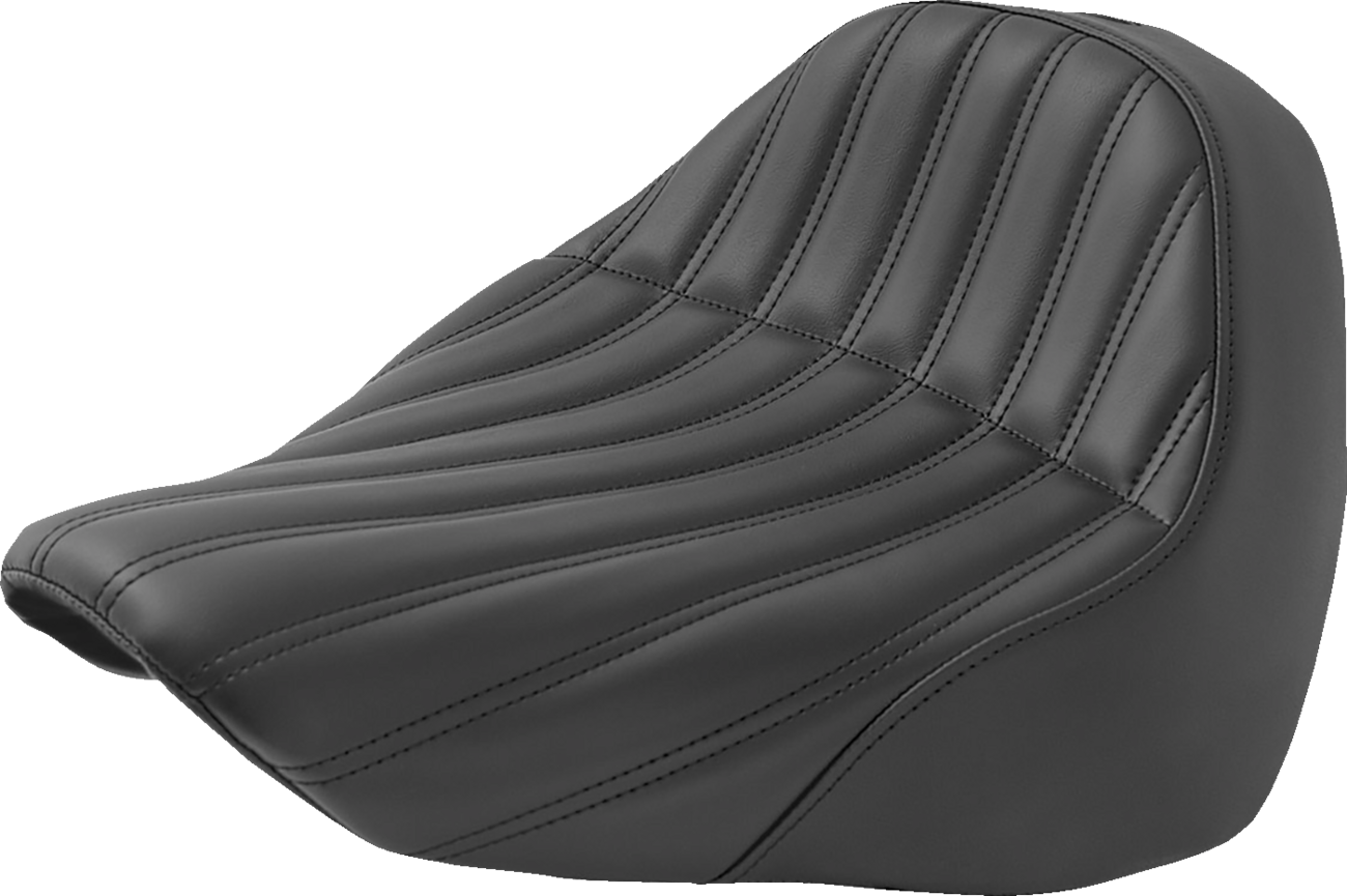 SADDLEMEN Knuckle Solo Seat - Ribbed - Black - FL/FX '18-'24 818-27-0023 — image 1