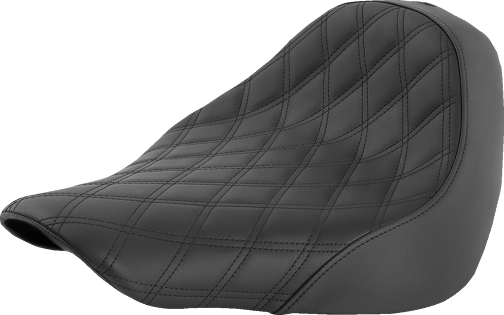 SADDLEMEN Renegade™ Solo Seat - Lattice Stitched - Black - FL/FX '18-'24 818-27-002LS — image 1