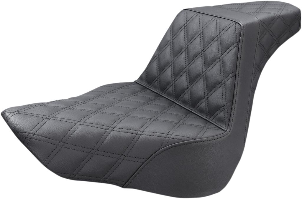 SADDLEMEN Step-Up Seat - Full Lattice Stitch - Black - FL/FX '18-'24 818-27-175 — image 1