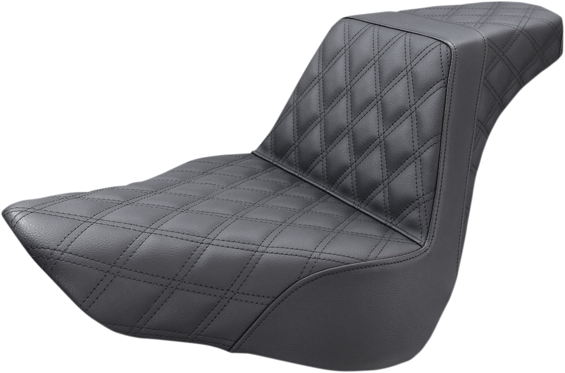 SADDLEMEN Step-Up Seat - Full Lattice Stitch - Black - FL/FX '18-'24 818-27-175 — image 1