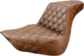 SADDLEMEN Step-Up Seat - Full Lattice Stitch - Brown - FL/FX '18-'24 818-27-175BR — image 1