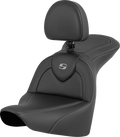 SADDLEMEN RoadSofa™ Seat - Carbon Fiber - with Driver Backrest - FLFB/FXBR '18-'25 818-27-185BR — image 1