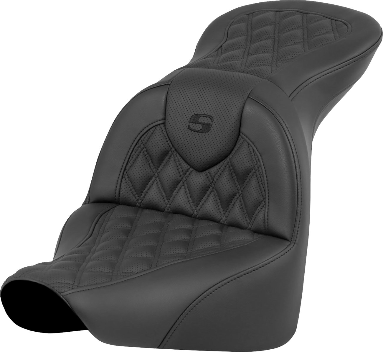 SADDLEMEN RoadSofa™ Seat - Carbon Fiber - with Driver Backrest - FLFB/FXBR '18-'25 818-27-185BR — image 2