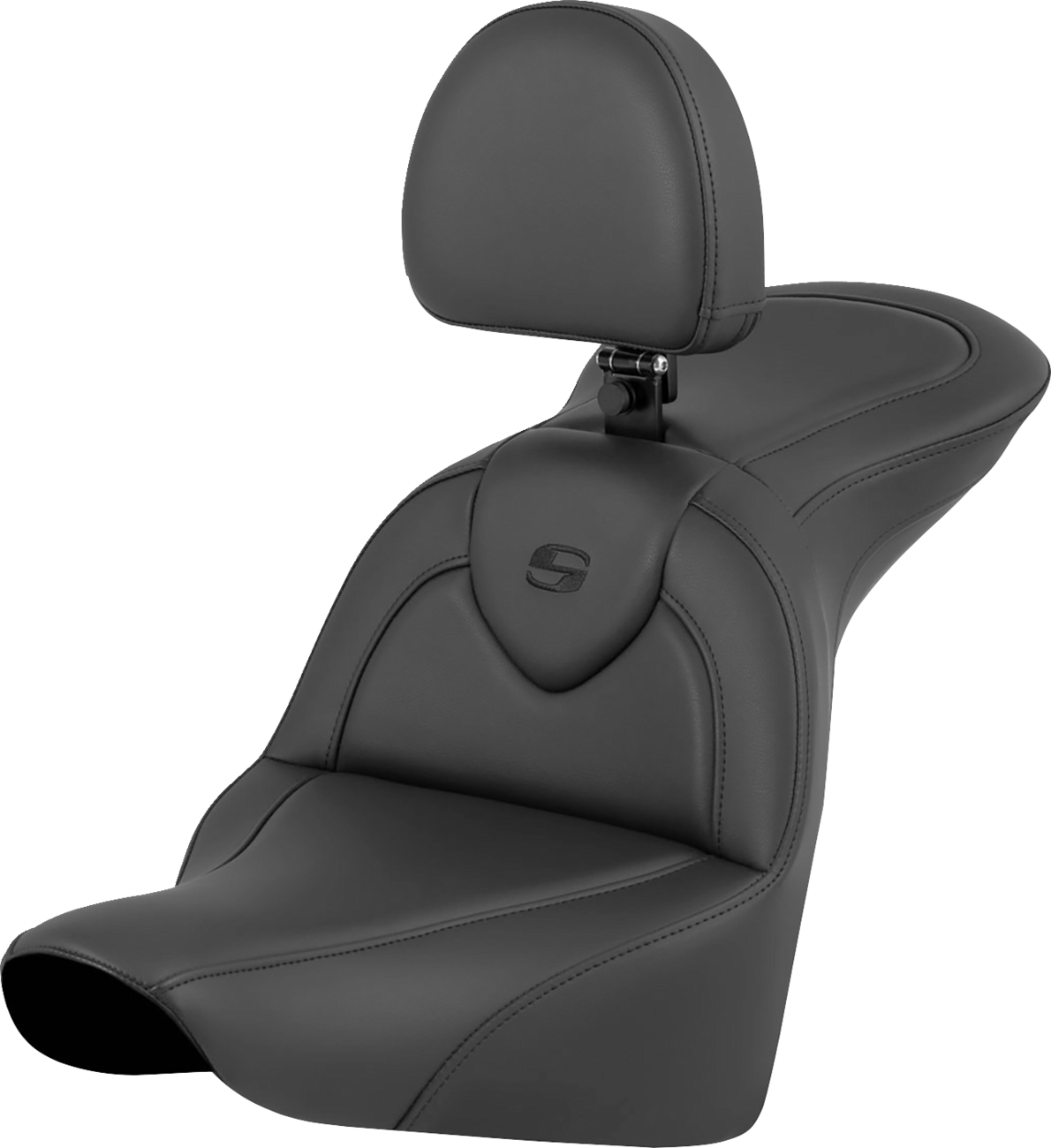 SADDLEMEN RoadSofa™ Seat - Black - with Driver Backrest - FLFB/FXBR '18-'24 818-27-187BR — image 1