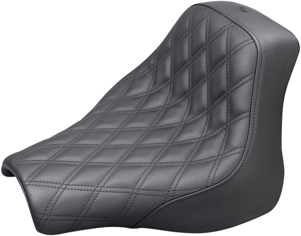SADDLEMEN Renegade™ Solo Seat - Lattice Stitched - Black - FXFB '18-'19 818-28-002LS — image 1