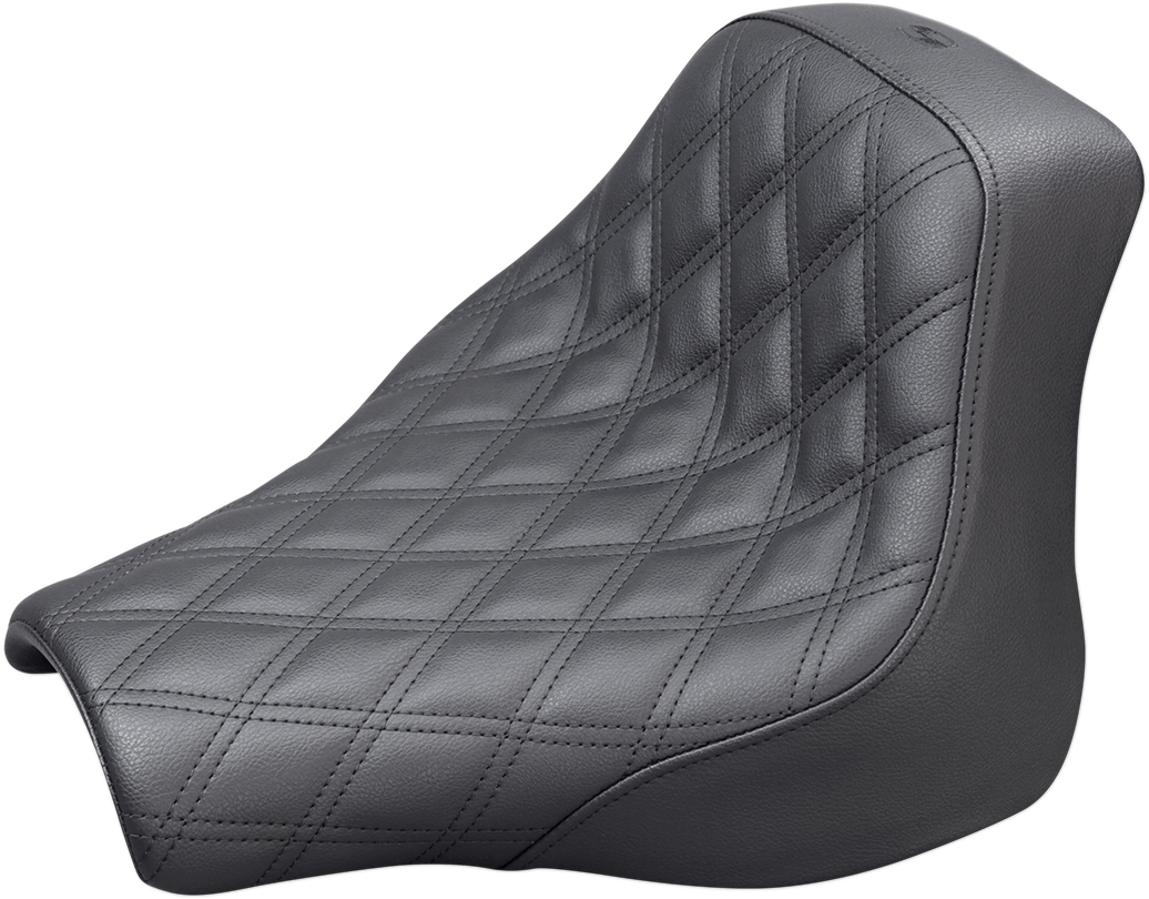 SADDLEMEN Renegade™ Solo Seat - Lattice Stitched - Black - FXFB '18-'19 818-28-002LS — image 1