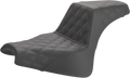 SADDLEMEN Step-Up Seat - Full Lattice Stitch - Black 818-28-175 — image 1