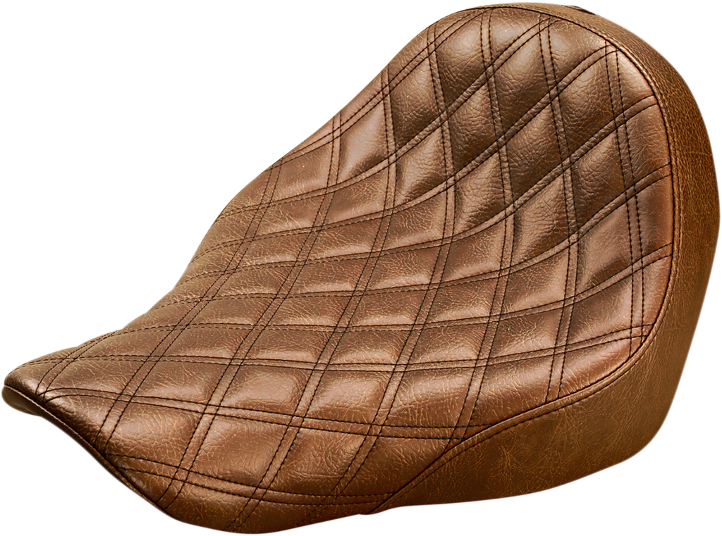 SADDLEMEN Renegade™ Solo Seat - Lattice Stitched - Brown - FL/FX '18-'24 818-29-002BLS — image 1