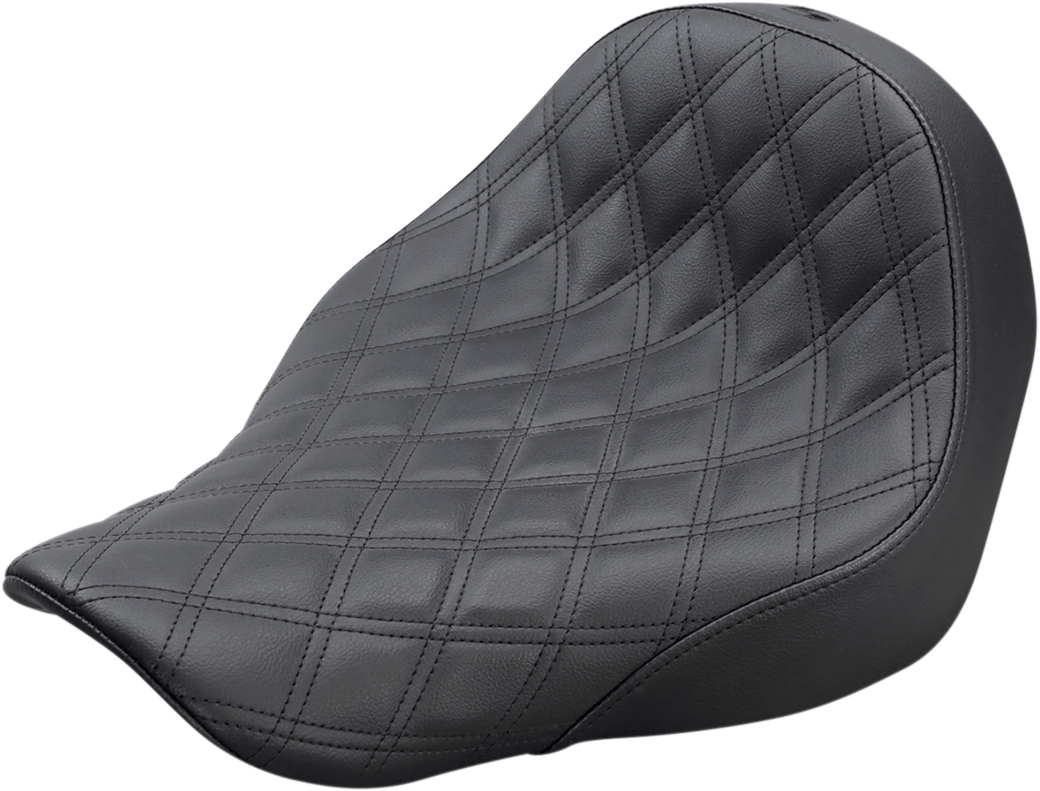 SADDLEMEN Renegade™ Solo Seat - Lattice Stitched - Black - FL/FX '18-'24 818-29-002LS — image 1