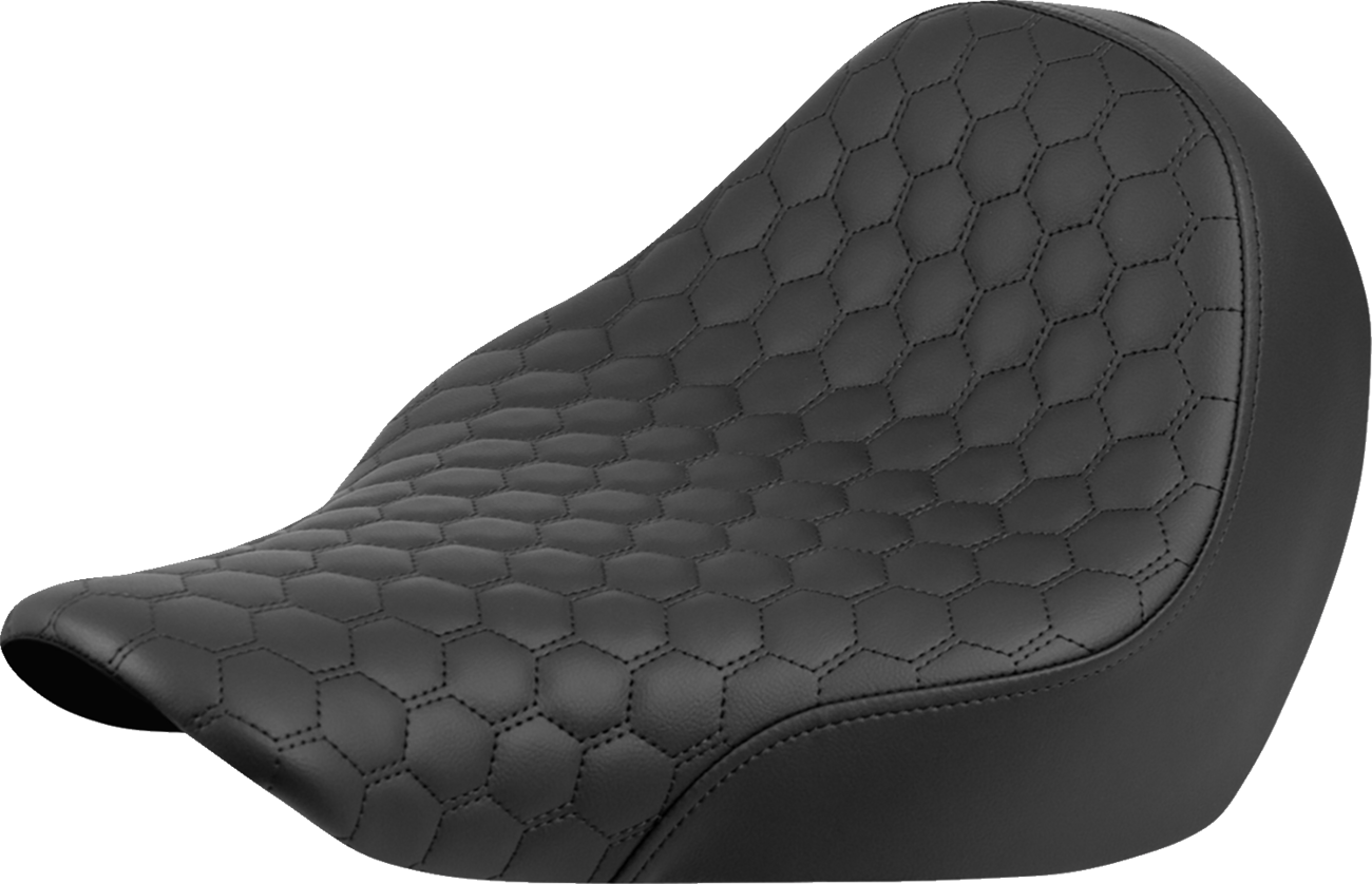 SADDLEMEN Renegade™ Solo Seat - Black - Honeycomb - FXLR/FLSB '18-'25 818-29-003 — image 1