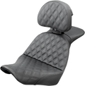 SADDLEMEN Explorer Seat - Lattice Stitched - Backrest - FX/FL '18-'24 818-29-030LS — image 1