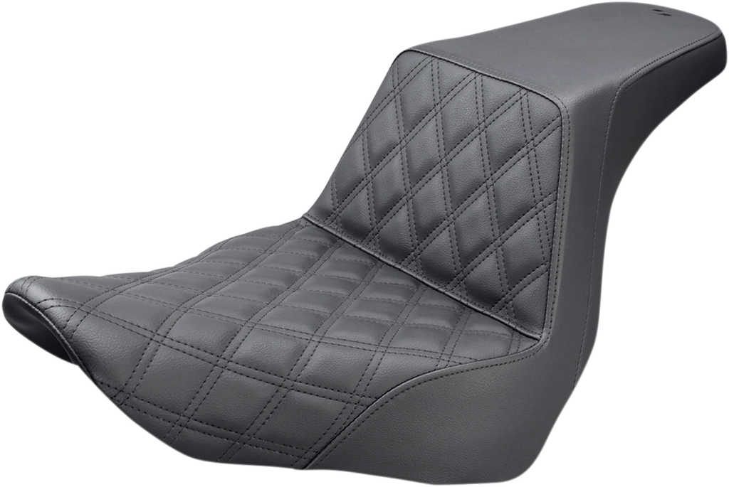 SADDLEMEN Step-Up Seat - Front Lattice Stitch - Black 818-29-172 — image 1