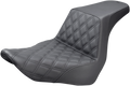 SADDLEMEN Step-Up Seat - Front Lattice Stitch - Black 818-29-172 — image 1