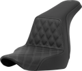 SADDLEMEN Step-Up Seat - Front Lattice Stitch - Gray Stitch - FXLR/FLSB '18-'24 818-29-17202 — image 1