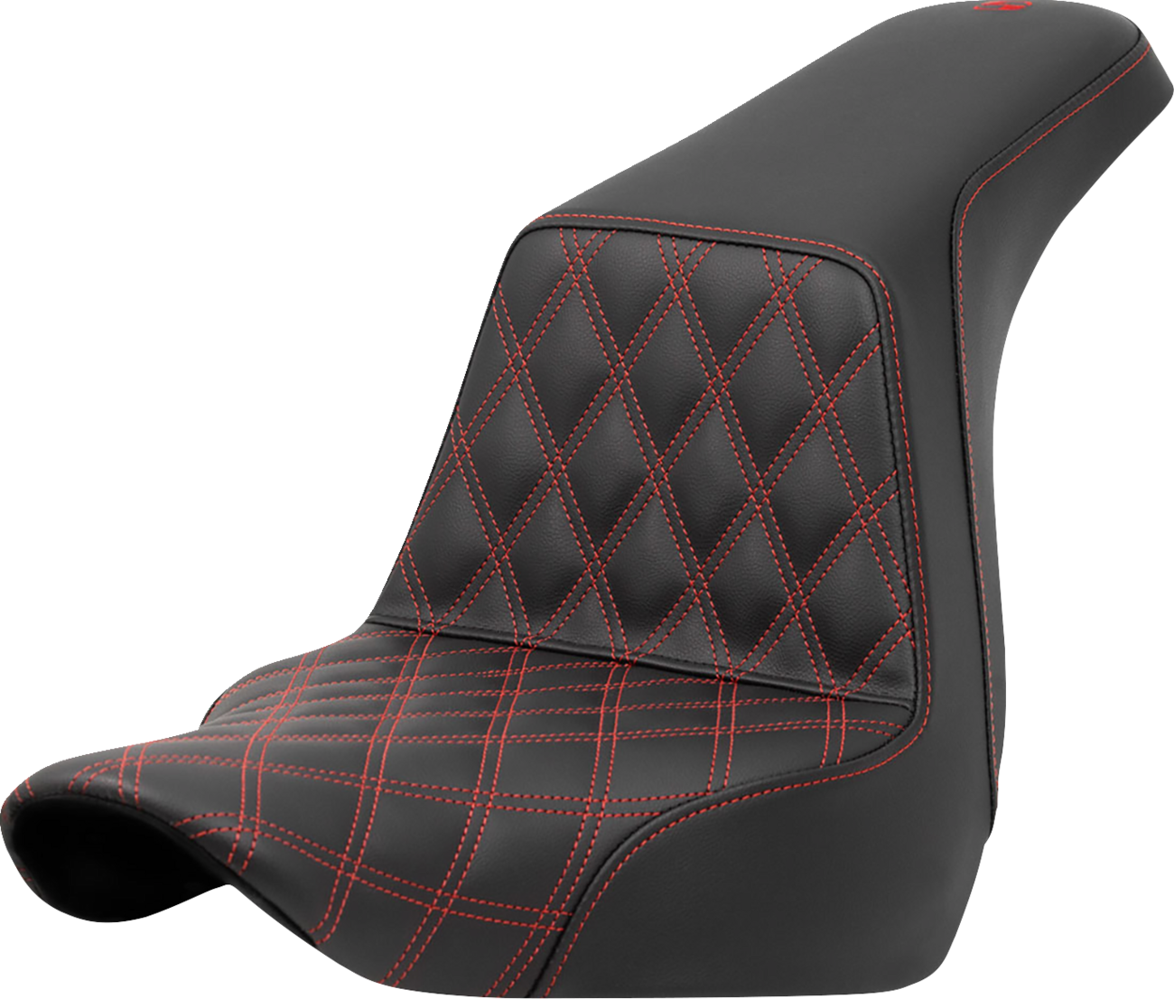 SADDLEMEN Step-Up Seat - Front Lattice Stitch - Red Stitch - FXLR/FLSB '18-'24 818-29-17204 — image 1