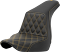 SADDLEMEN Step-Up Seat - Front Lattice Stitch - Gold Stitch - FXLR/FLSB '18-'24 818-29-17207 — image 1