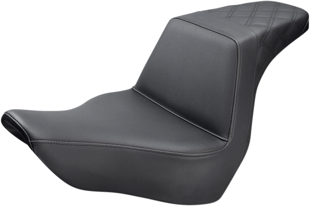 SADDLEMEN Step-Up Seat - Rear Lattice Stitch - Black 818-29-173 — image 1