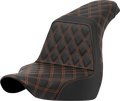 SADDLEMEN Step-Up Seat - Full Lattice Stitch - Orange Stitch - FXLR/FLSB '18-'21 818-29-17503 — image 1