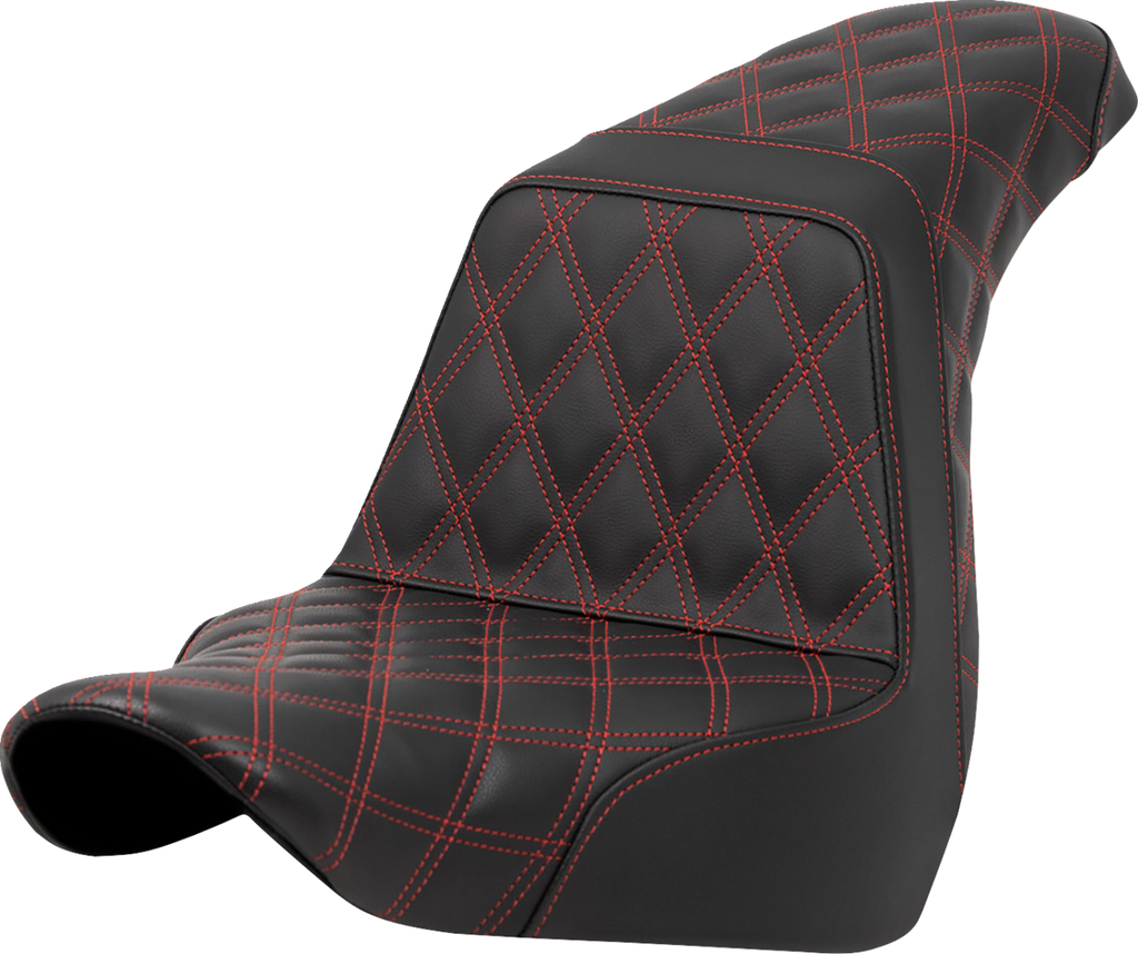 SADDLEMEN Step-Up Seat - Full Lattice Stitch - Red Stitch - FXLR/FLSB '18-'21 818-29-17504 — image 1