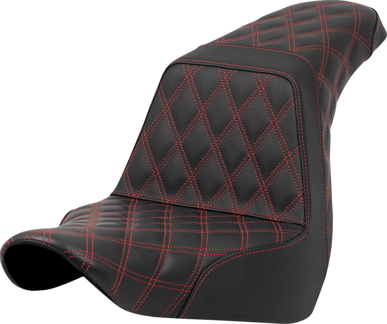 SADDLEMEN Step-Up Seat - Full Lattice Stitch - Red Stitch - FXLR/FLSB '18-'21 818-29-17504 — image 1