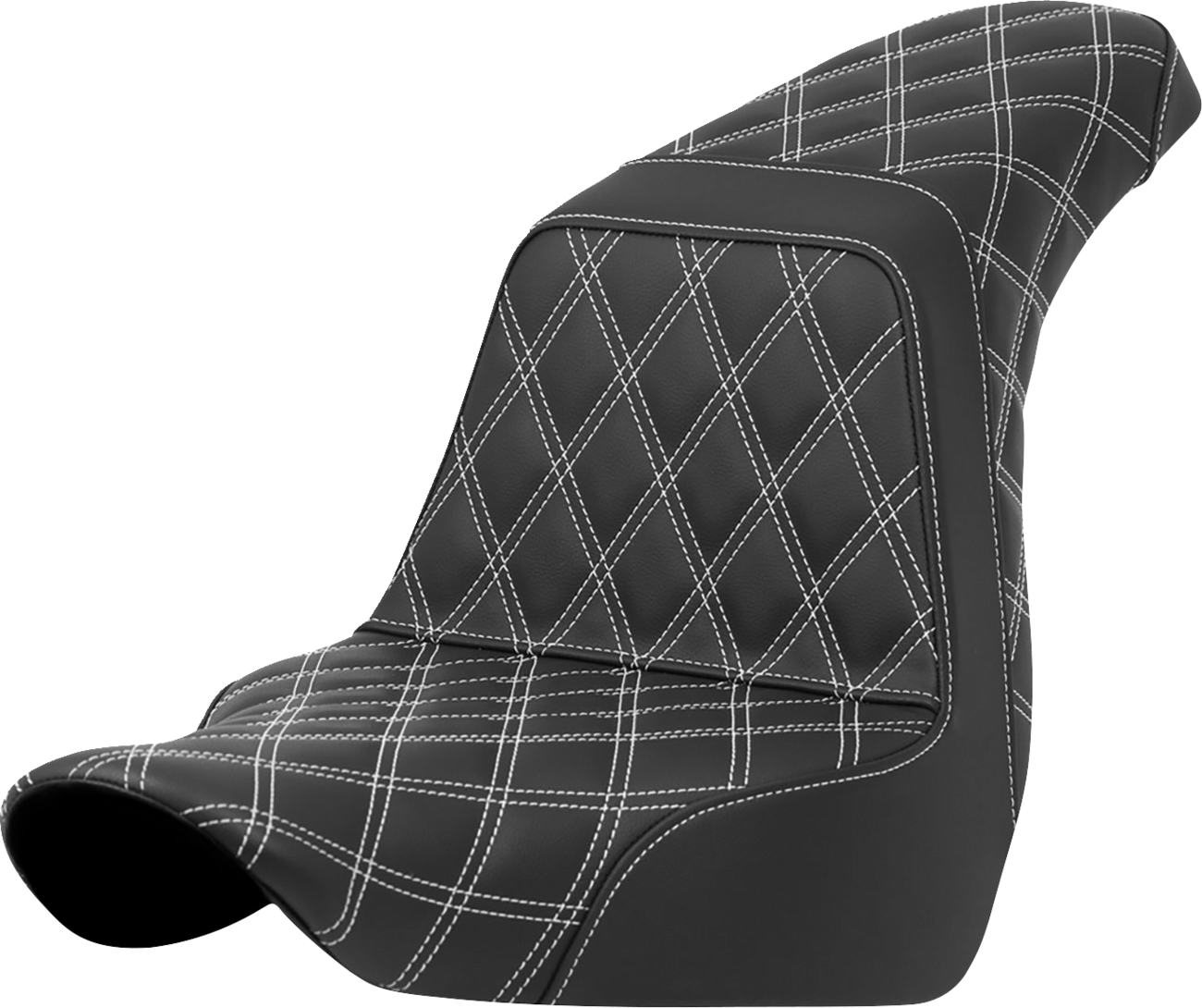 SADDLEMEN Step-Up Seat - Full Lattice Stitch - White Stitch - FXLR/FLSB '18-'21 818-29-17506 — image 1