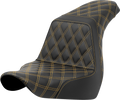 SADDLEMEN Step-Up Seat - Full Lattice Stitch - Gold Stitch - FXLR/FLSB '18-'21 818-29-17507 — image 1