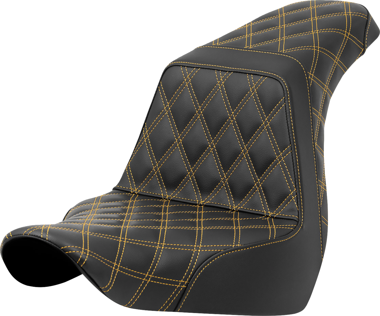 SADDLEMEN Step-Up Seat - Full Lattice Stitch - Gold Stitch - FXLR/FLSB '18-'21 818-29-17507 — image 1