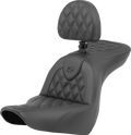 SADDLEMEN Roadsofa™ Seat - Lattice Stitch - with Backrest - FXLR/FLSB '18-'23 818-29-182BR — image 1