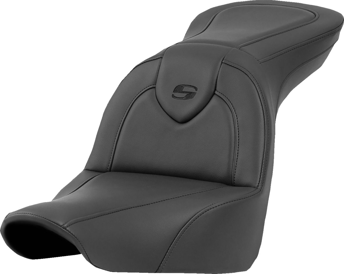 SADDLEMEN Roadsofa™ Seat - without Backrest - Black/Black Stitching - FXLR/FLSB '18-'23 818-29-187 — image 1