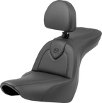 SADDLEMEN Roadsofa™ Seat - with Backrest - Black/Black Stitching - FXLR/FLSB '18-'23 818-29-187BR — image 1