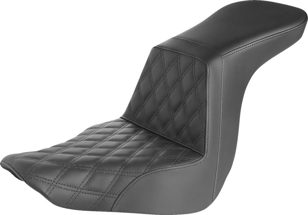 SADDLEMEN Step-Up Seat - Front Lattice Stitch - Black 818-29-192 — image 1