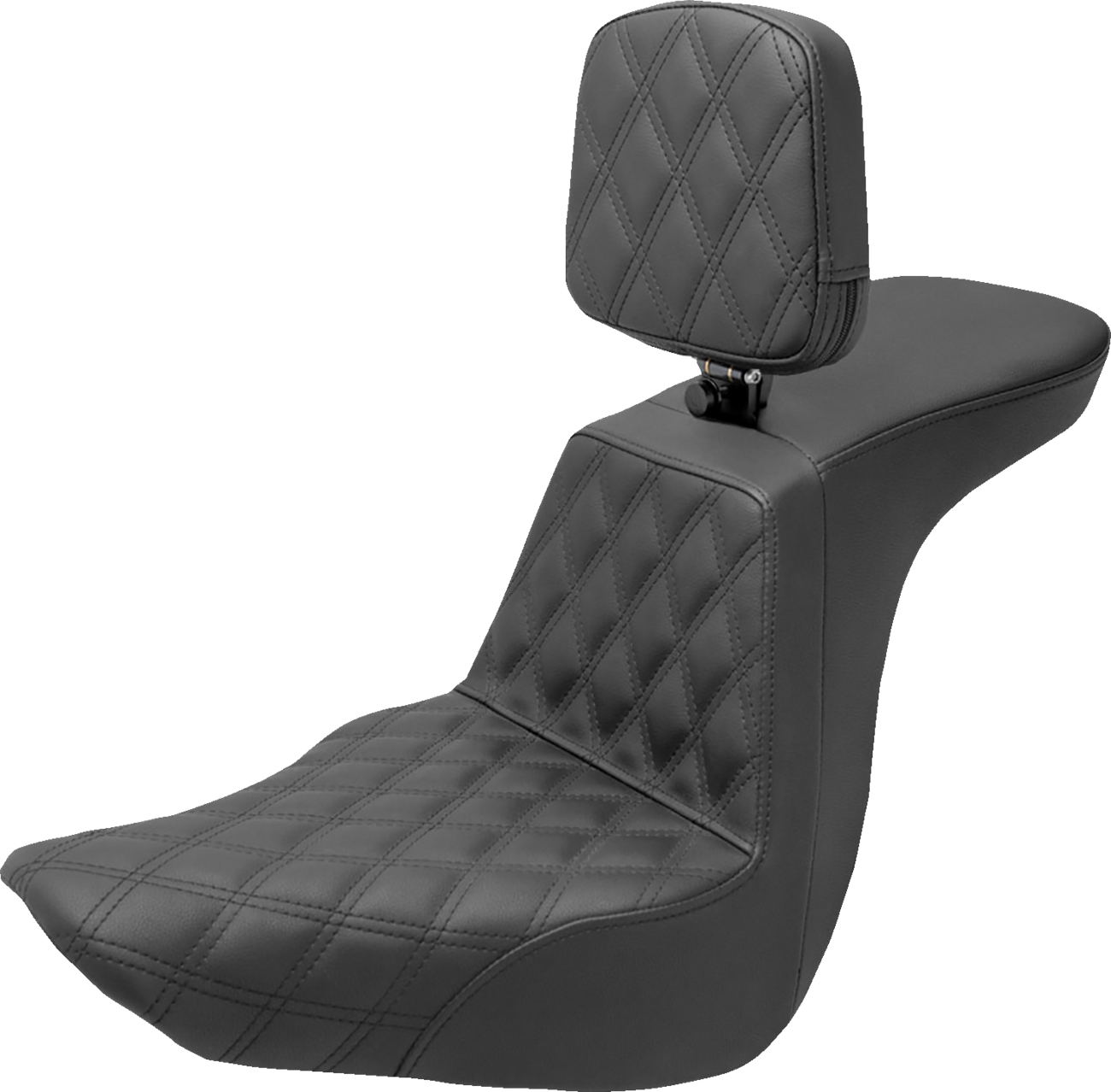 SADDLEMEN Tour Step-Up Seat - Rider Backrest - Front Lattice Stitch - FLSB/FXLR '18-'24 818-29-192BR — image 1