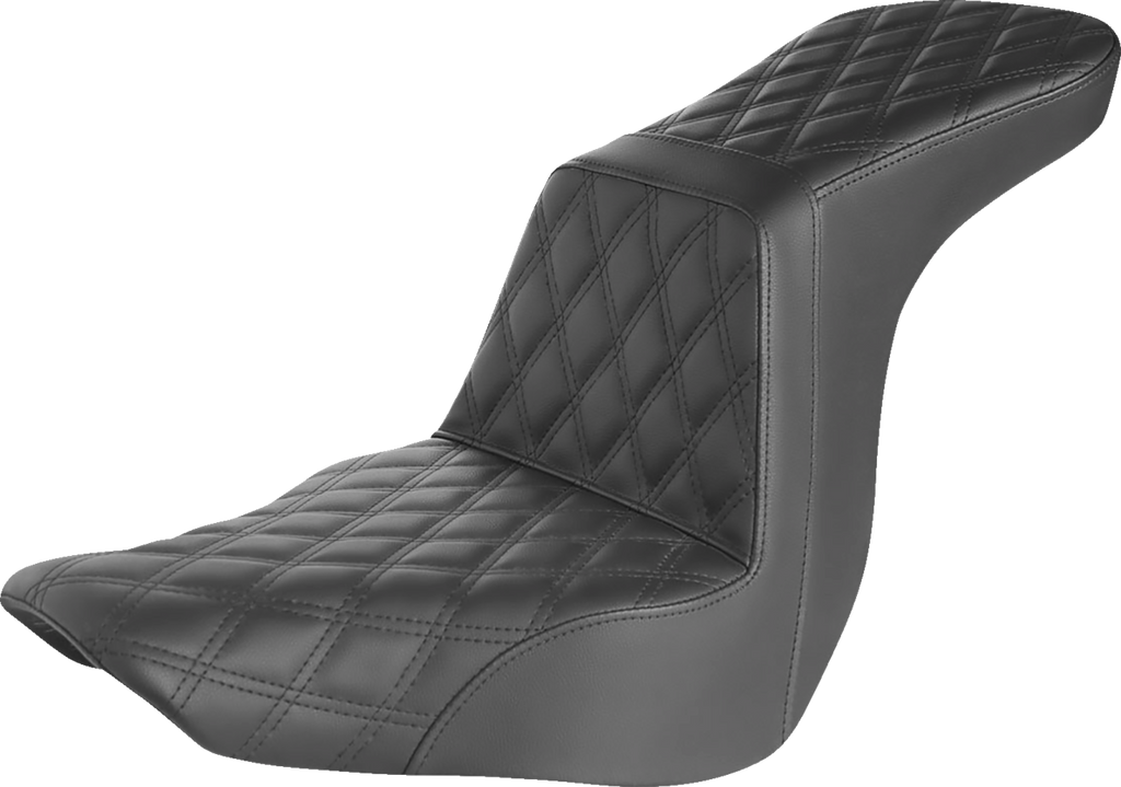 SADDLEMEN Step-Up Seat - Full Lattice Stitch - Black 818-29-195 — image 1
