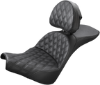SADDLEMEN Explorer Seat - Lattice Stitched - Backrest - FXBB/FXST '18-'24 818-30-030LS — image 1