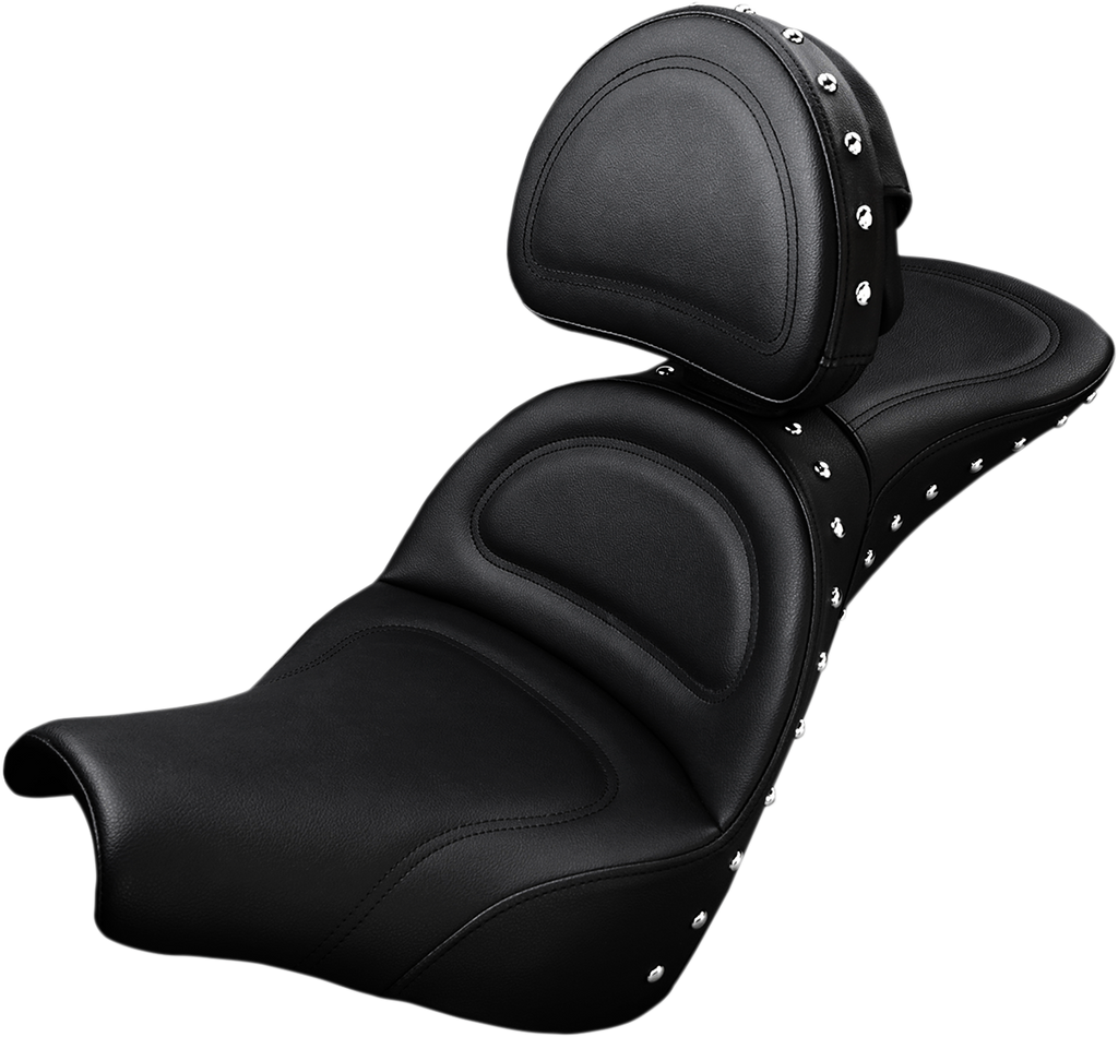 SADDLEMEN Explorer Special Seat - Studded - w/ Backrest - FXBB/FXST '18-'24 818-30-040 — image 1