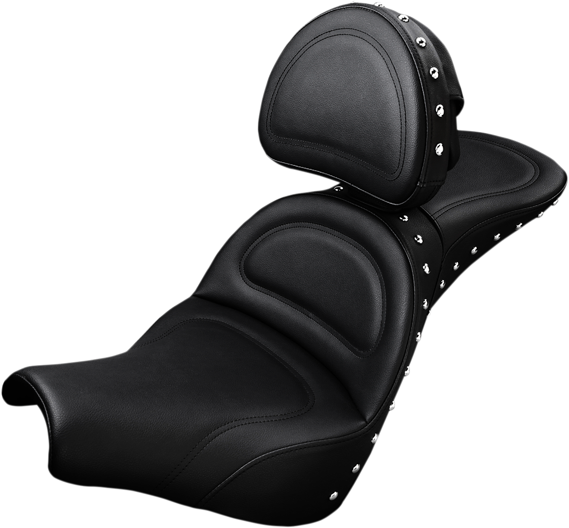 SADDLEMEN Explorer Special Seat - Studded - w/ Backrest - FXBB/FXST '18-'24 818-30-040 — image 1