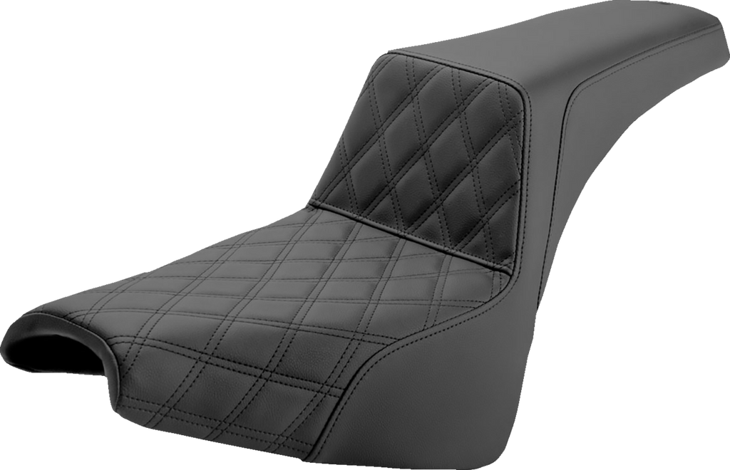 SADDLEMEN Step-Up Seat - Front Lattice Stitch - Black - FXBB/FXST '18-'25 818-30-172 — image 1