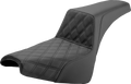 SADDLEMEN Step-Up Seat - Front Lattice Stitch - Black - FXBB/FXST '18-'25 818-30-172 — image 1
