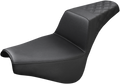 SADDLEMEN Step-Up Seat - Rear Lattice Stitch - Black - FX '18-'25 818-30-173 — image 1