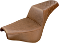 SADDLEMEN Step-Up Seat - Rear Lattice Stitch - Brown - FX '18-'24 818-30-173BR — image 1