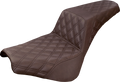 SADDLEMEN Step-Up Seat - Full Lattice Stitch - Brown 818-30-175BR — image 1