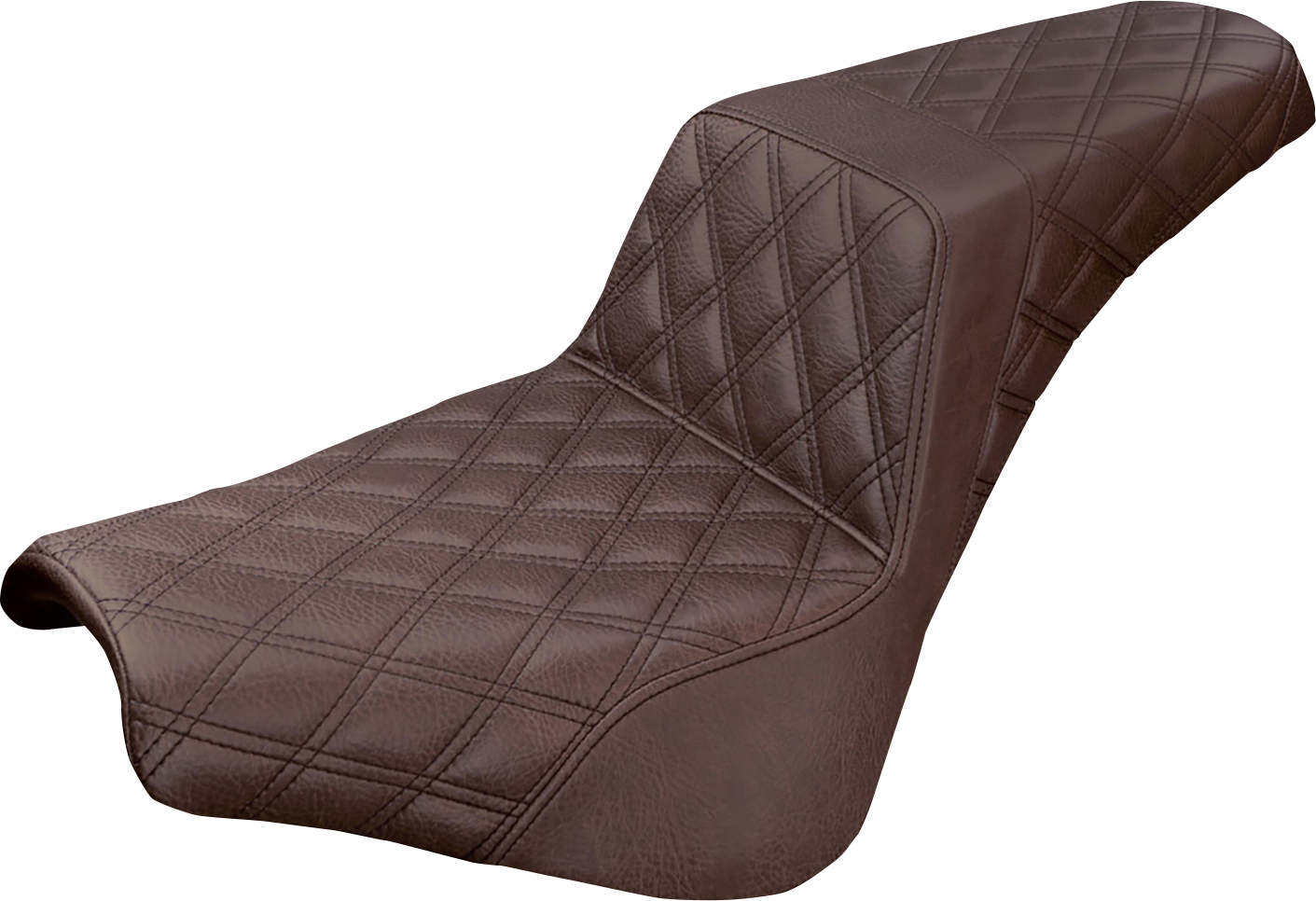 SADDLEMEN Step-Up Seat - Full Lattice Stitch - Brown 818-30-175BR — image 1