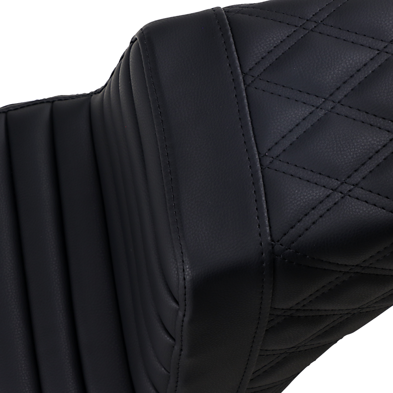 SADDLEMEN Step-Up Seat - Front Tuck-n-Roll/Rear Lattice Stitch - Black 818-30-176 — image 2