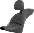 SADDLEMEN Roadsofa™ Seat - Lattice Stitch - with Backrest - FXBB/FXST '18-'24 818-30-182BR — image 1