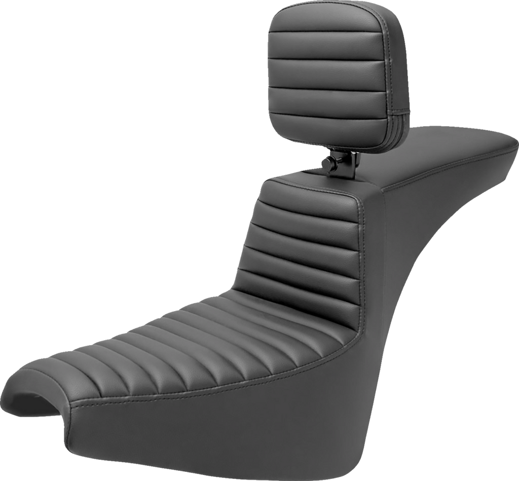 SADDLEMEN Tour Step-Up Seat - Rider Backrest - Tuck-n-Roll - FXBB/FXST '18-'25 818-30-191BR — image 1