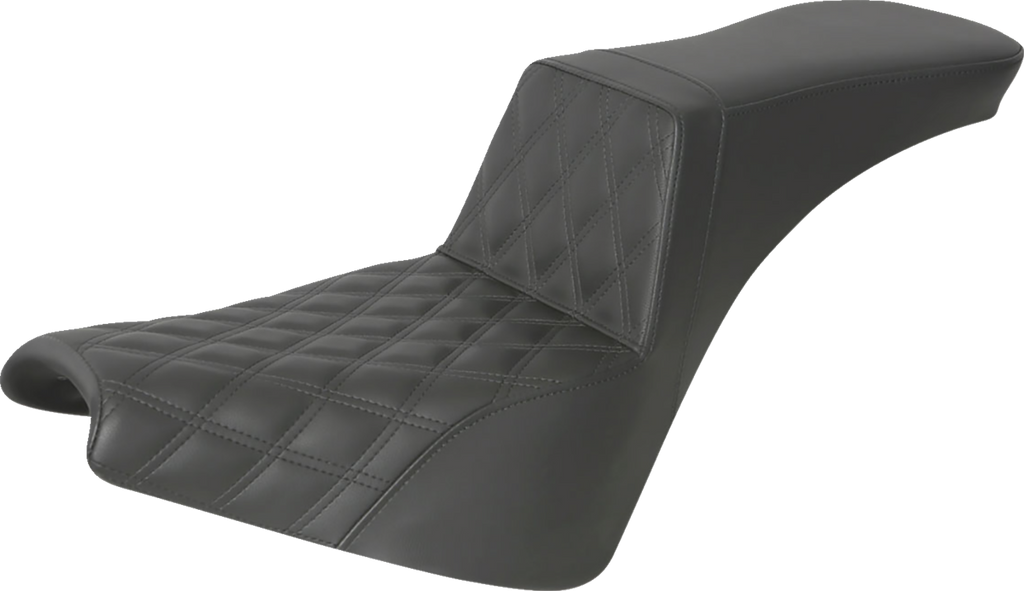 SADDLEMEN Step-Up Seat - Front Lattice Stitch - Black 818-30-192 — image 1