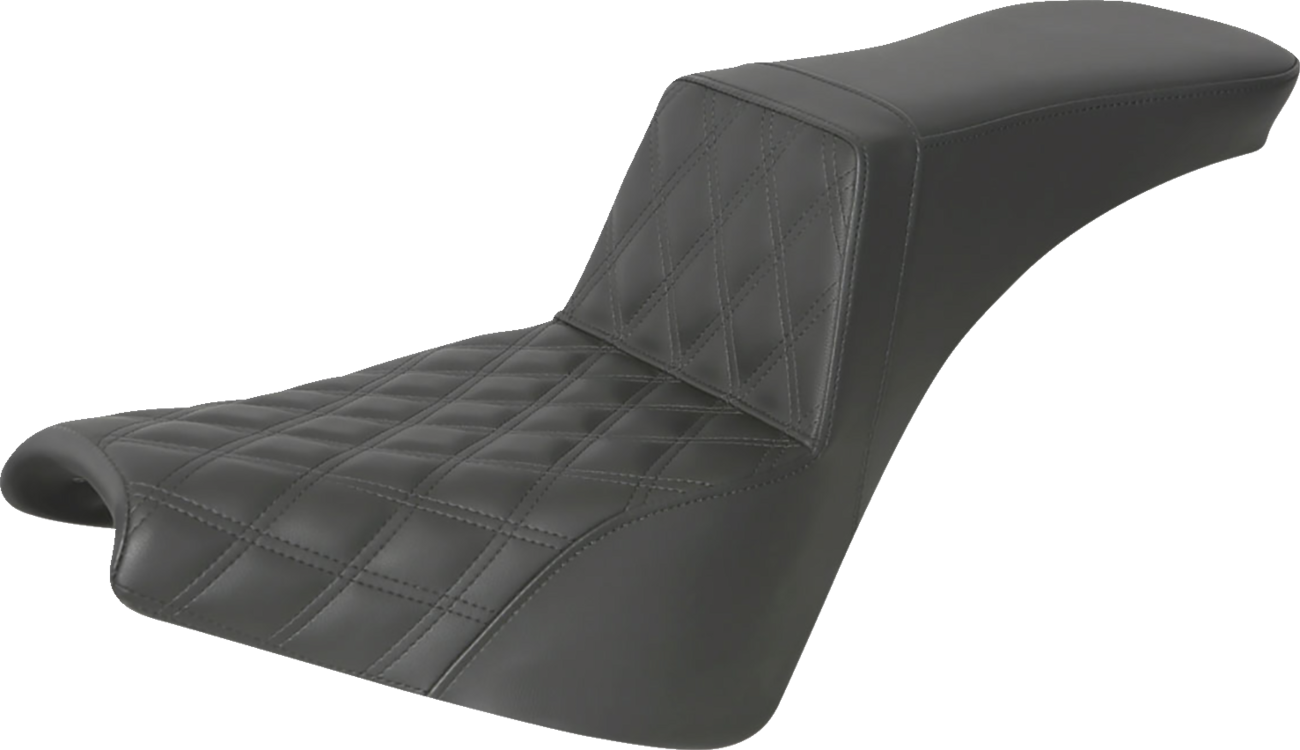 SADDLEMEN Step-Up Seat - Front Lattice Stitch - Black 818-30-192 — image 1