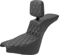 SADDLEMEN Tour Step-Up Seat - Rider Backrest - Front Lattice Stitch - FXBB/FXST '18-'25 818-30-192BR — image 1