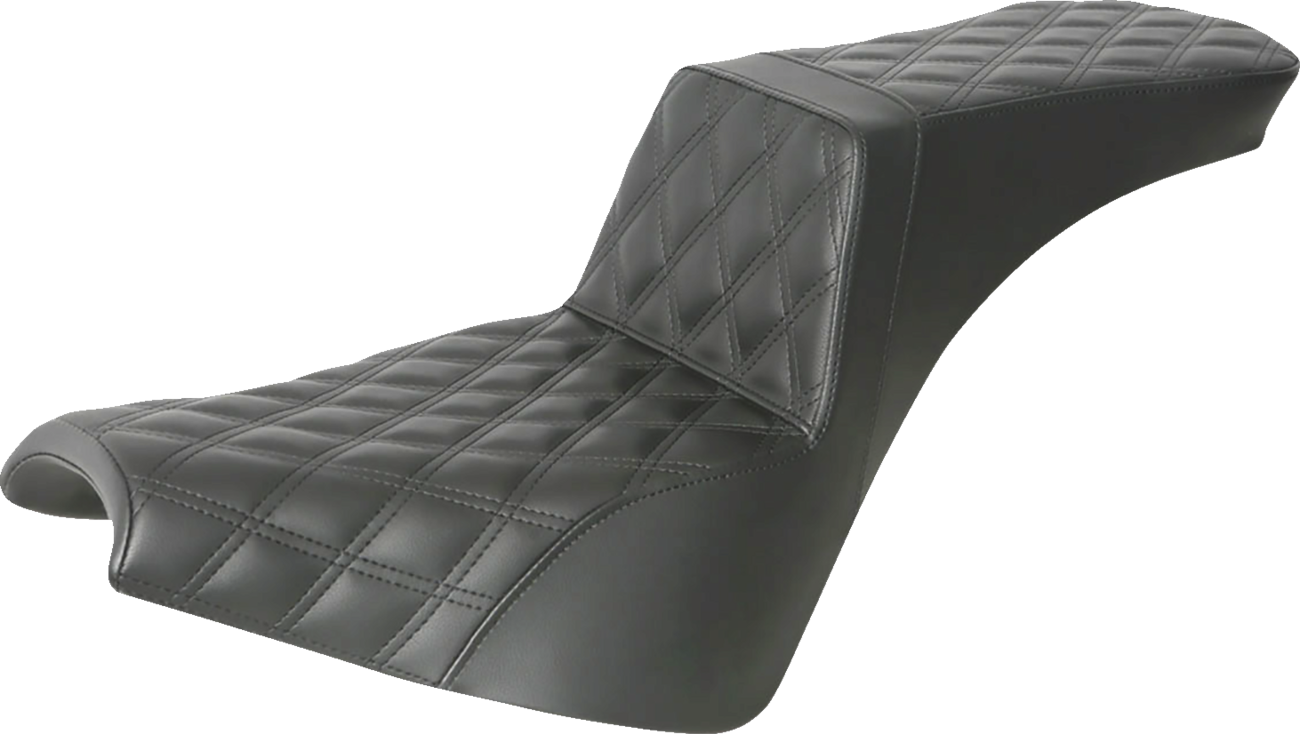 SADDLEMEN Step-Up Seat - Full Lattice Stitch - Black 818-30-195 — image 1